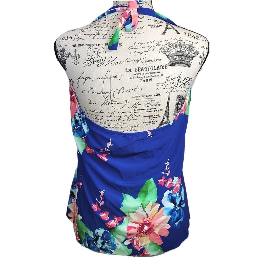 24th & Ocean Tankini Swimsuit Womens L XL Separates Halter Top Bottom New - Picture 3 of 16